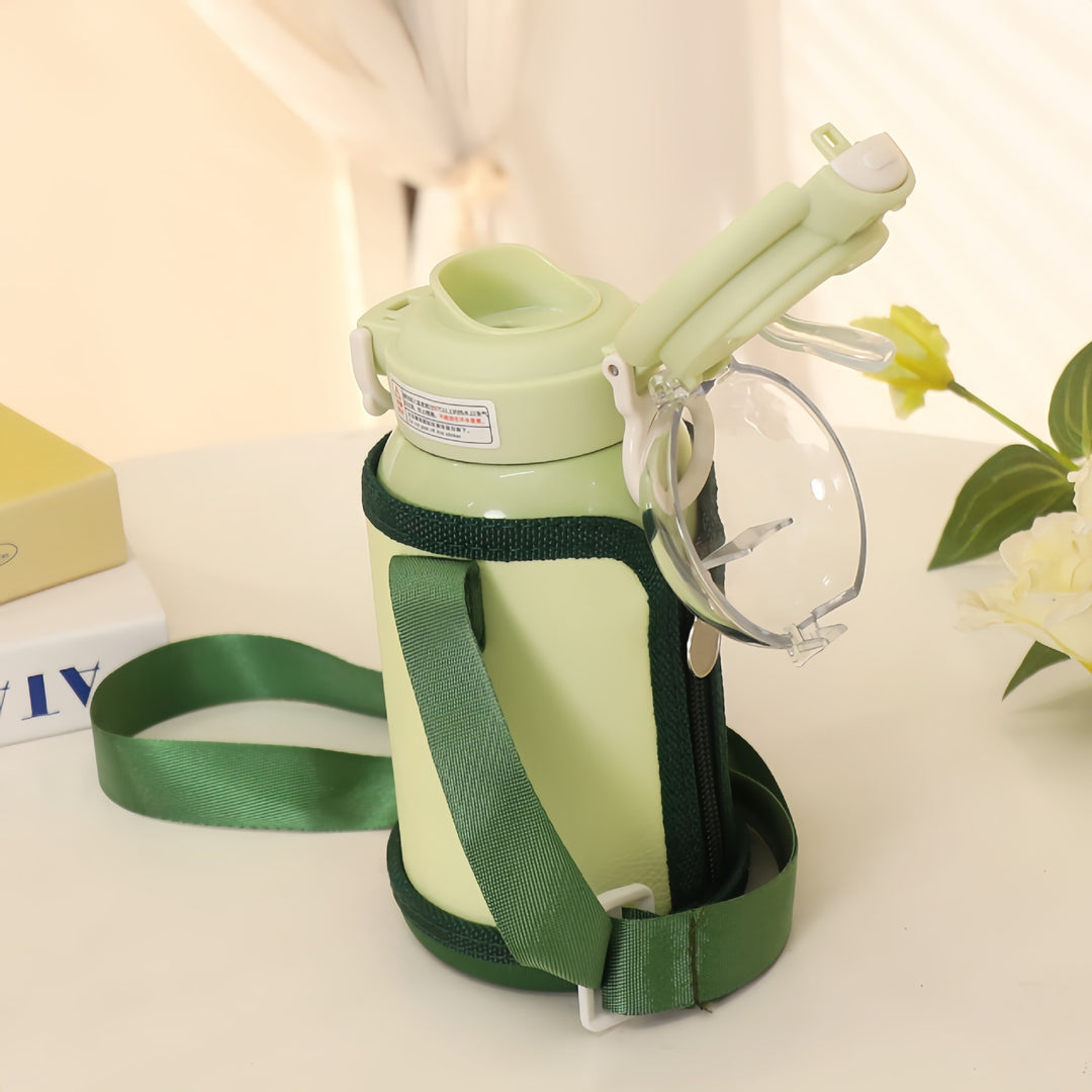 Women's insulated drinking bottle with cute animal design and practical carrying strap Kalsten