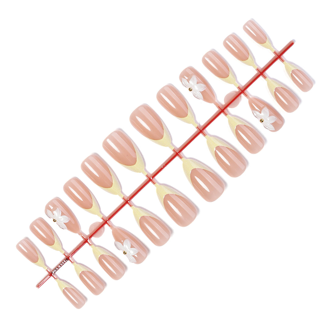 Premium Floral Embellished Press-On Nails Kalsten