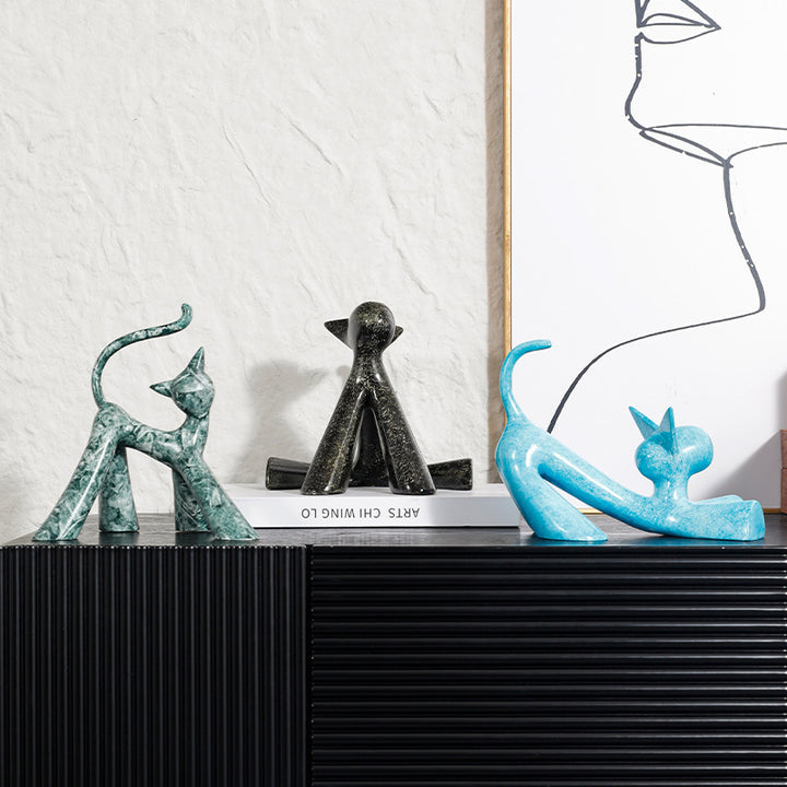 Artistic Cat Figurine