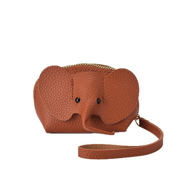 Cute Elephant-Themed Zippered Coin Purse Kalsten