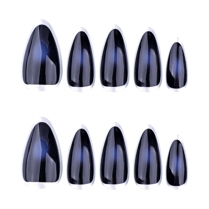 Artful stiletto nails with glamorous metallic finish Kalsten