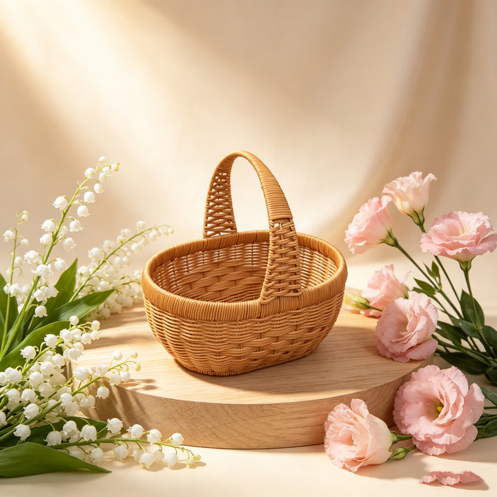 Handcrafted Woven Market Basket Kalsten