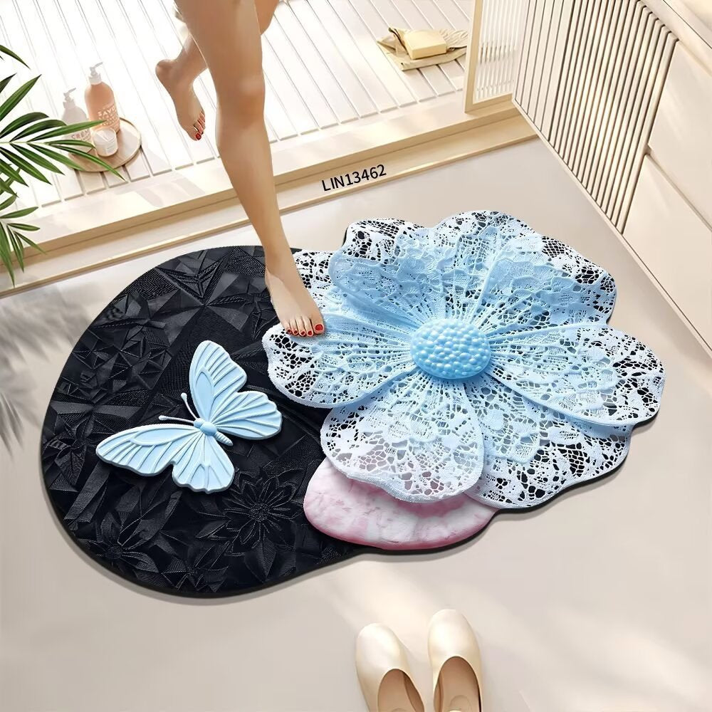 Decorative Floral Bath Mat