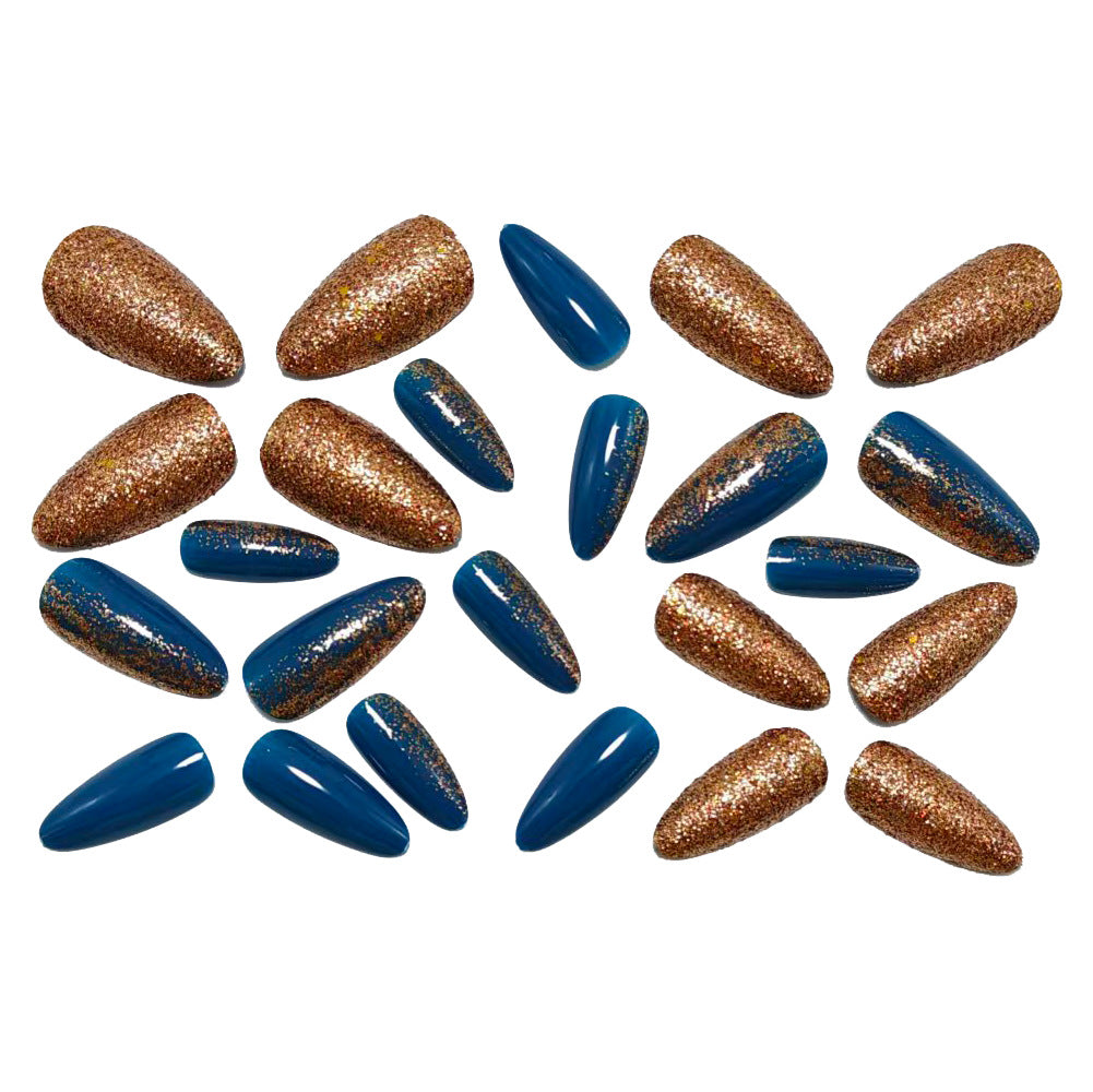 Glamorous artificial nails with sparkling accents Kalsten