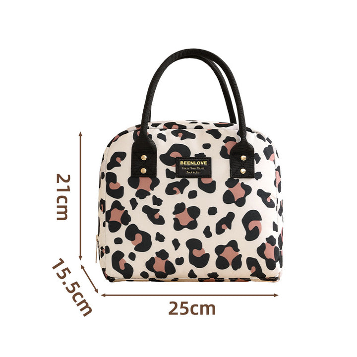 Insulated Leopard Print Lunch Tote Kalsten