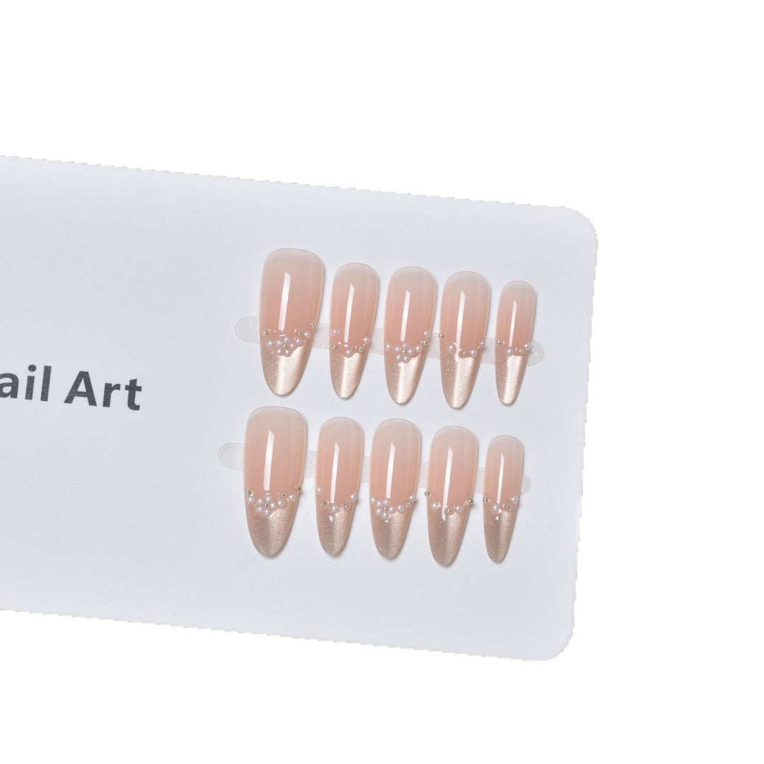 Elegant Rhinestone-Embellished Press-On Nail Tips Kalsten