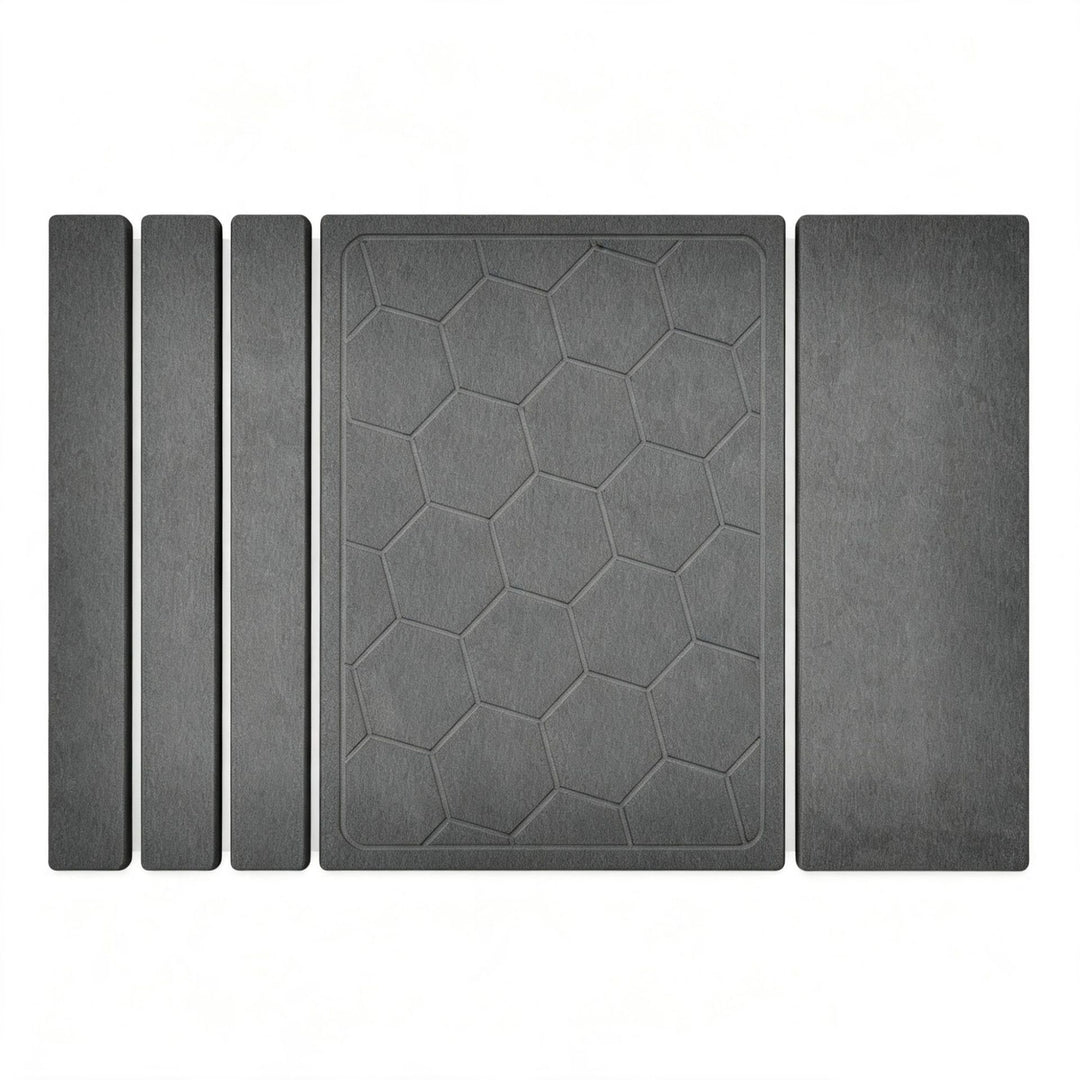 Honeycomb Design Kitchen Mat Set