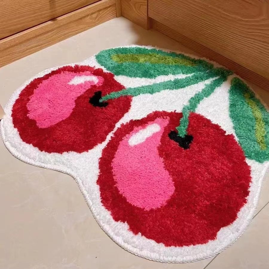 Plush Lemon Shaped  Bath Mat