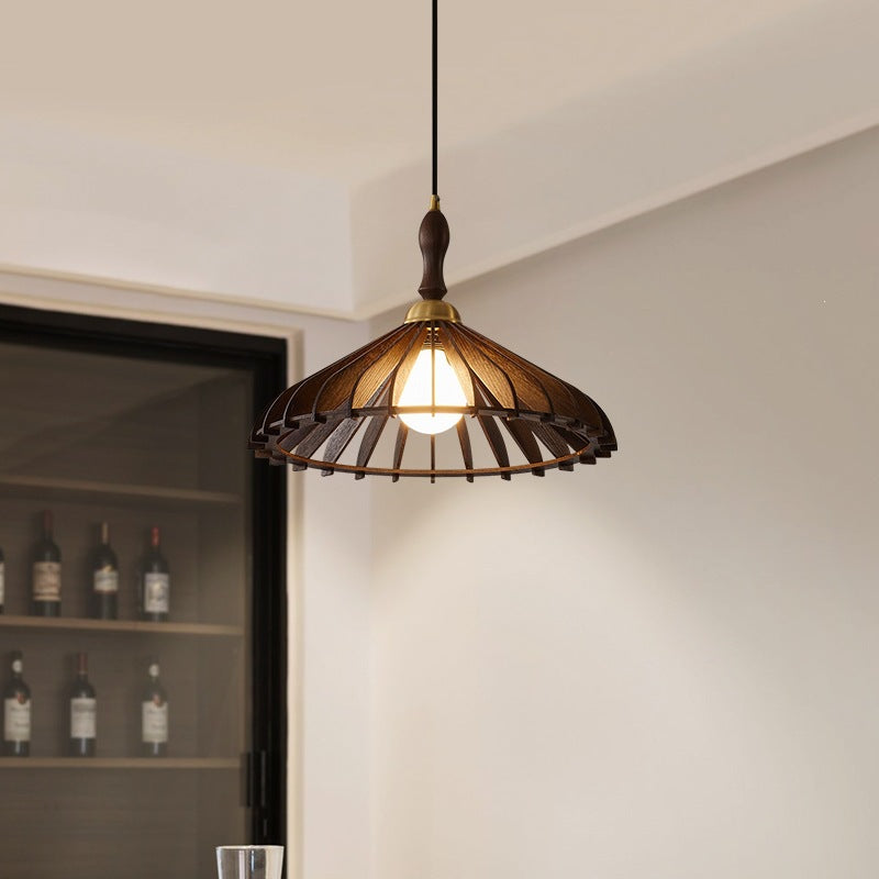 Artistic Wooden Pendant Light