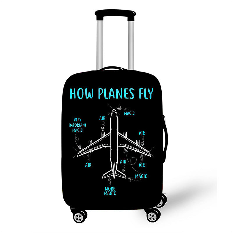 Men's hard-shell suitcase with exclusive airplane design Kalsten