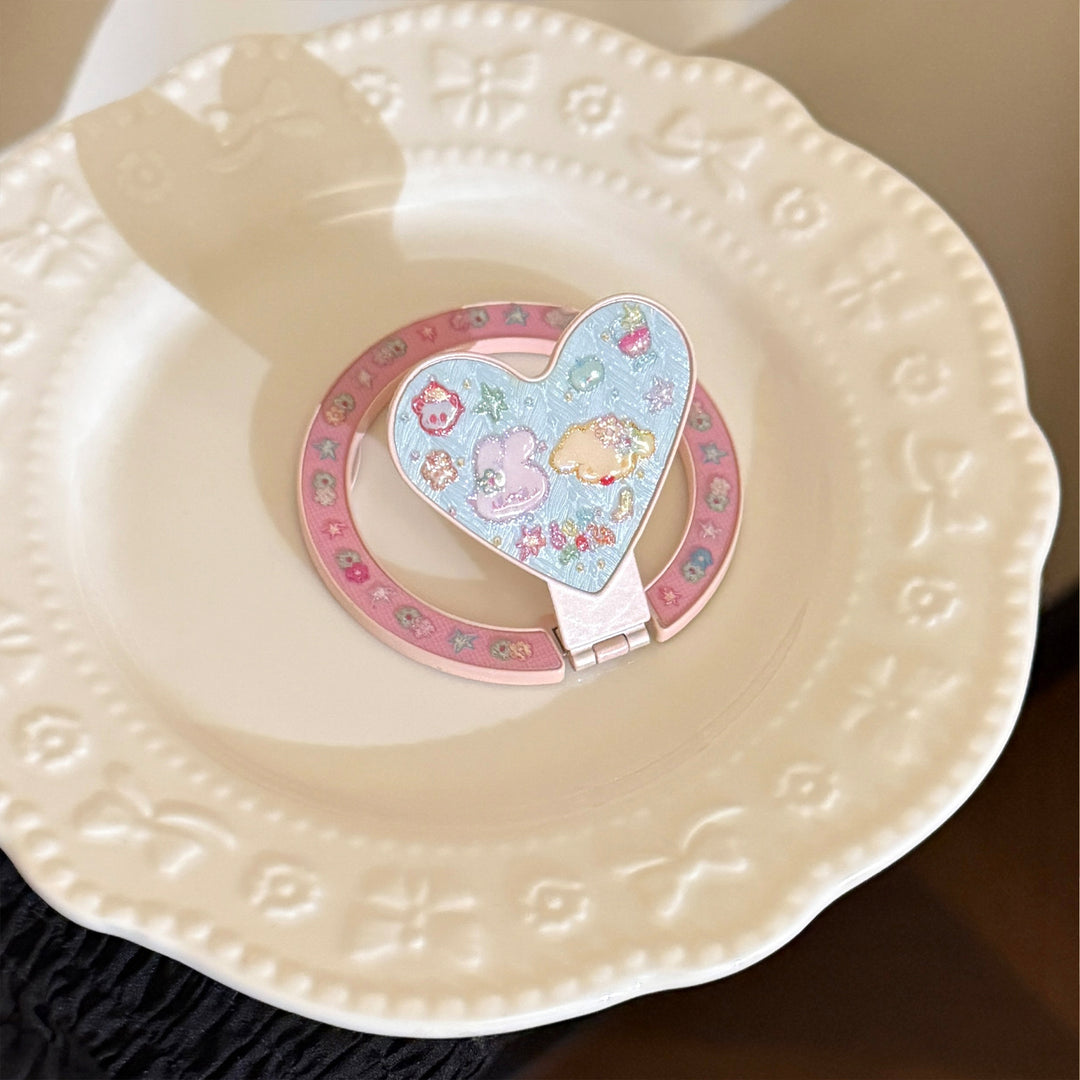 Playful hand mirror in heart design Kalsten