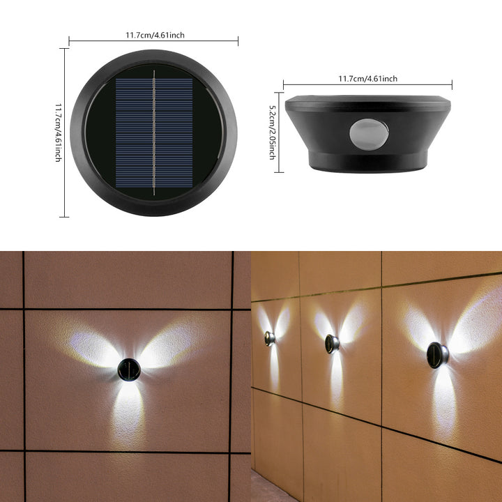 Outdoor Solar Wall Light Multi-Beam LED Decorative Accent Kalsten