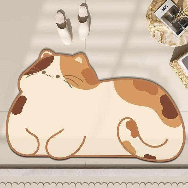 Cartoon Cat-Shaped Floor Mat