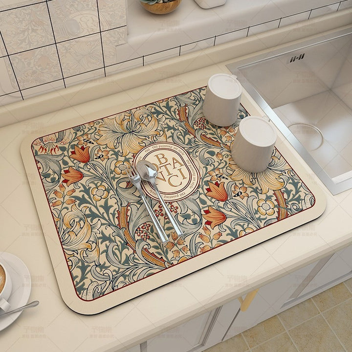 Decorative Botanical Kitchen Mat