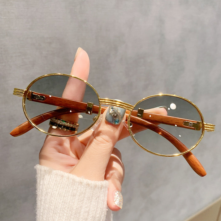 Women's Vintage-Style Sunglasses with Wooden Inner Frame Kalsten