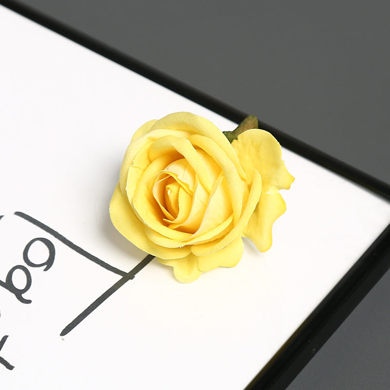 Elegant Silk Rose Pin for Decorative Use