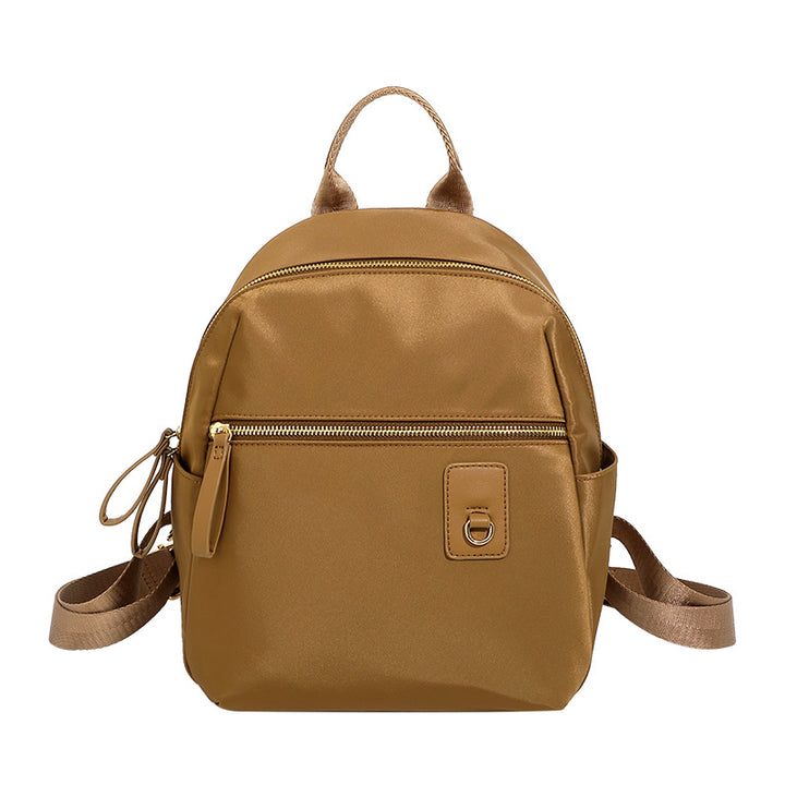 Compact Nylon Backpack with Multiple Pockets