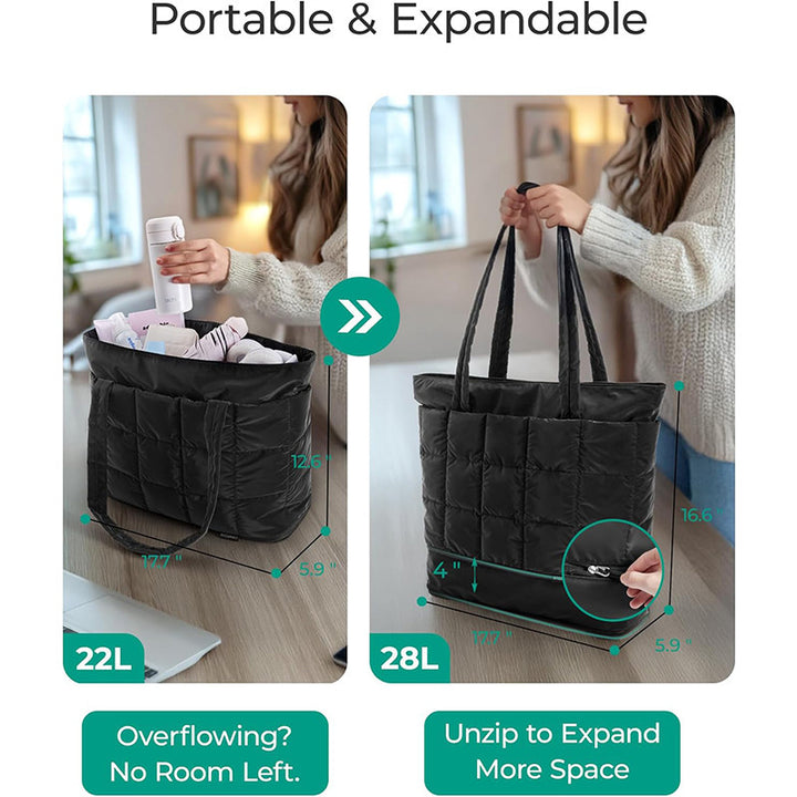Padded tote bag with comfortable interior organizer Kalsten