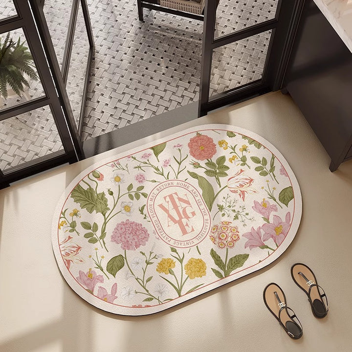 Floral Design Decorative Area Mat Kalsten