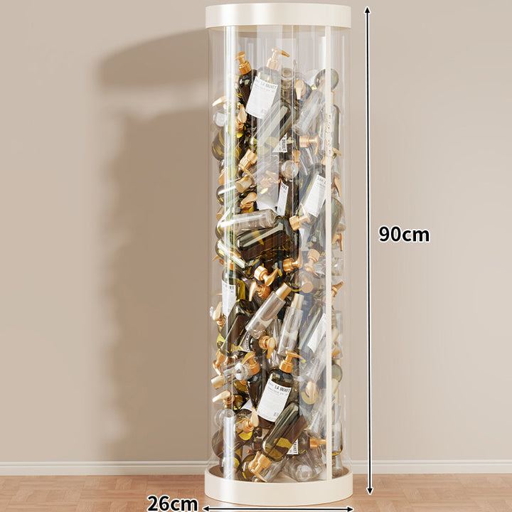 Tall Clear Acrylic Vertical Display Cylinder for Mini Perfume & Sample Bottle Collection