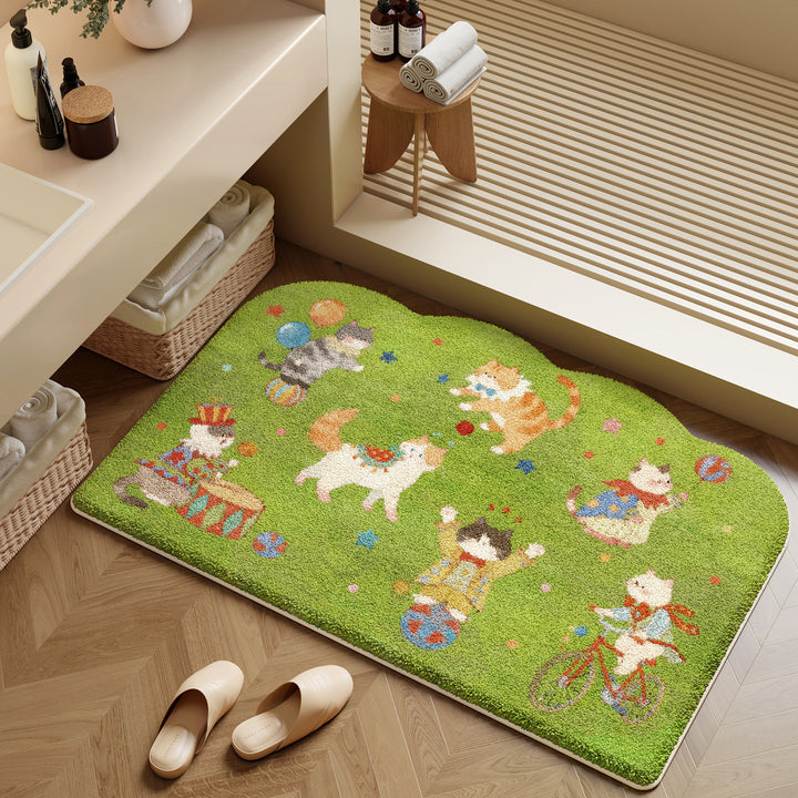 Decorative Pet-Themed Bath Mat
