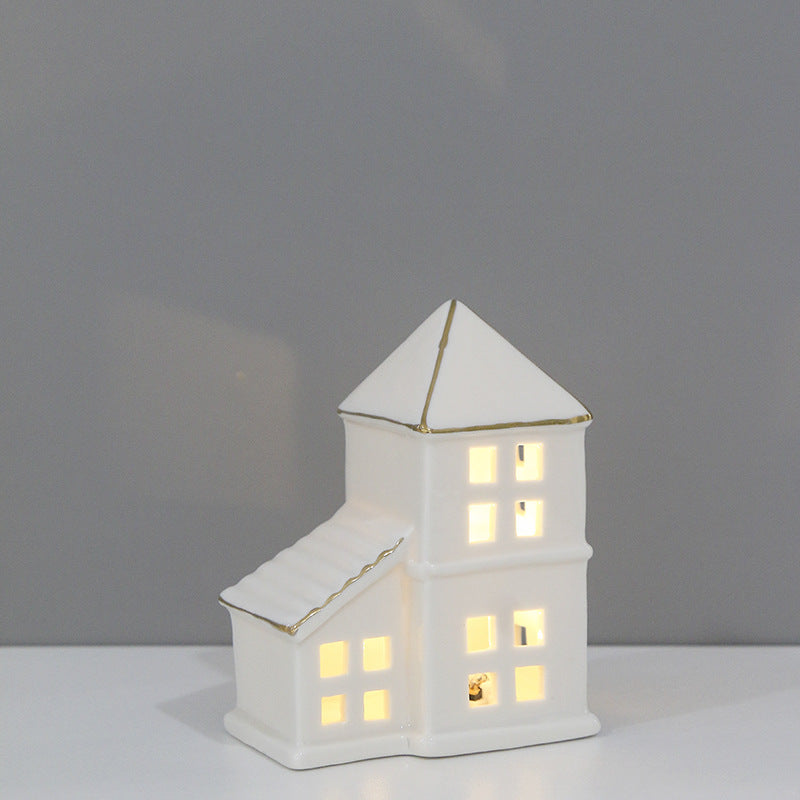 Decorative Ceramic House Lantern Kalsten