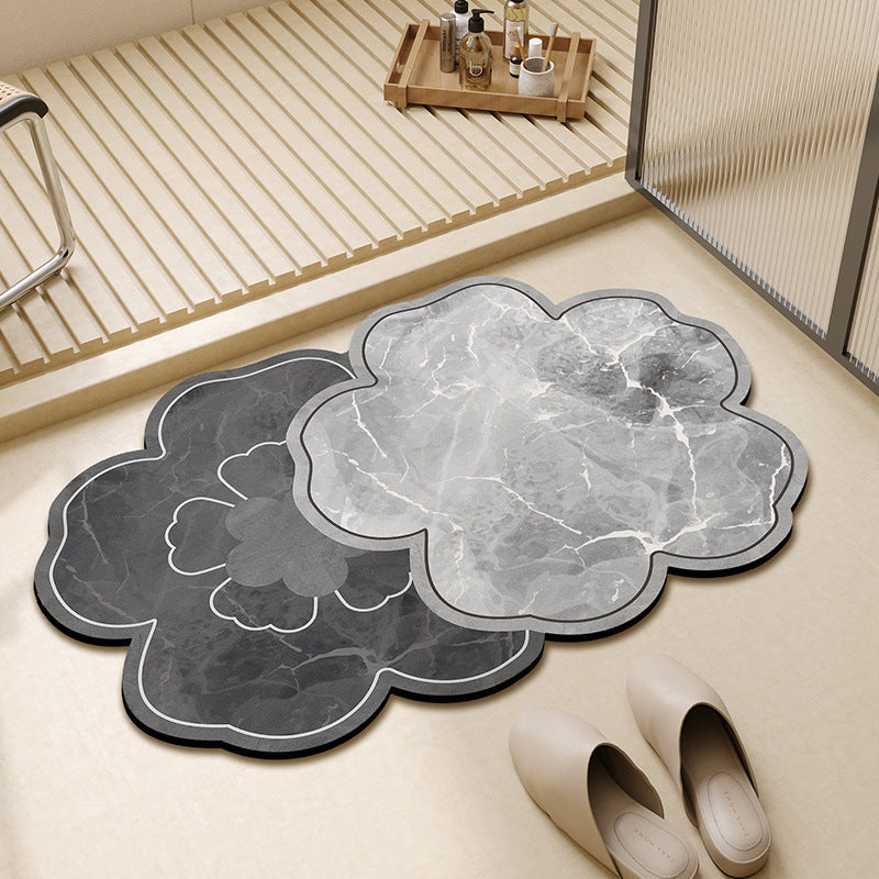 Floral Shape Bathroom Mat