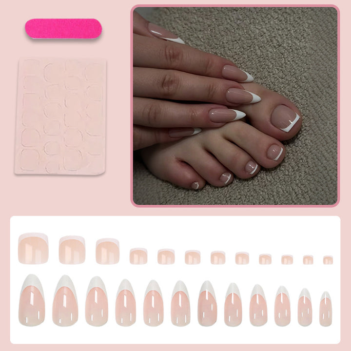 Artificial nail set with elegantly designed French manicure Kalsten