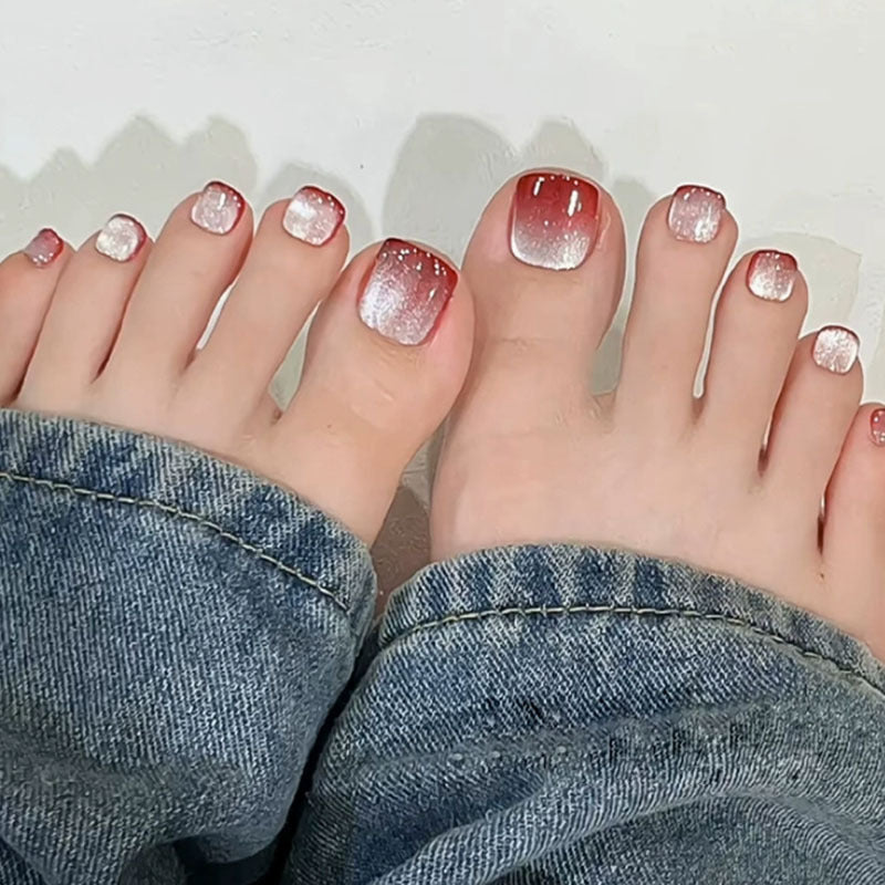 Decorative Ombre Press-On Toe Nail Art Kalsten