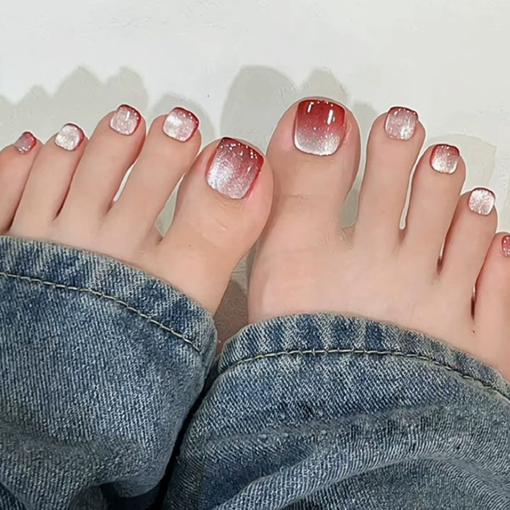 Decorative Ombre Press-On Toe Nail Art Kalsten