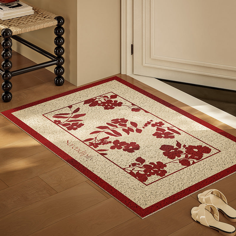 Elegant Floral Welcome Mat