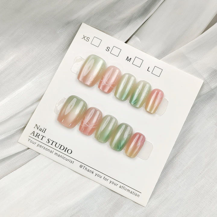 Artificial nails with Elegant Ombre Design Kalsten