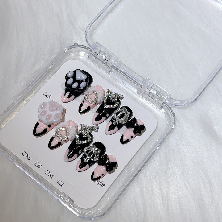 Decorative Press-On Nail Art Tips Set