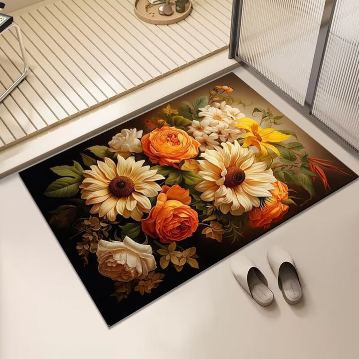 Floral Print Area Mat Kalsten