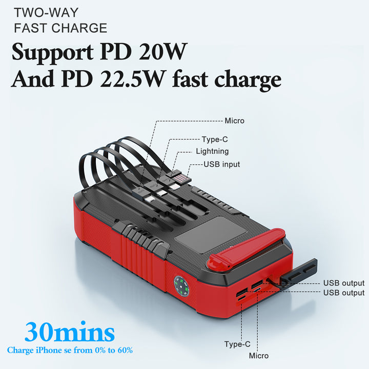 Solar Powerbank with 66800Mah and LED lamp Kalsten