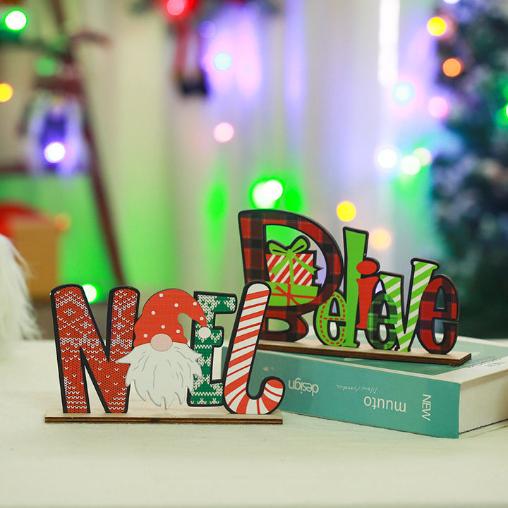 Festive wooden decoration with Christmas motif Kalsten