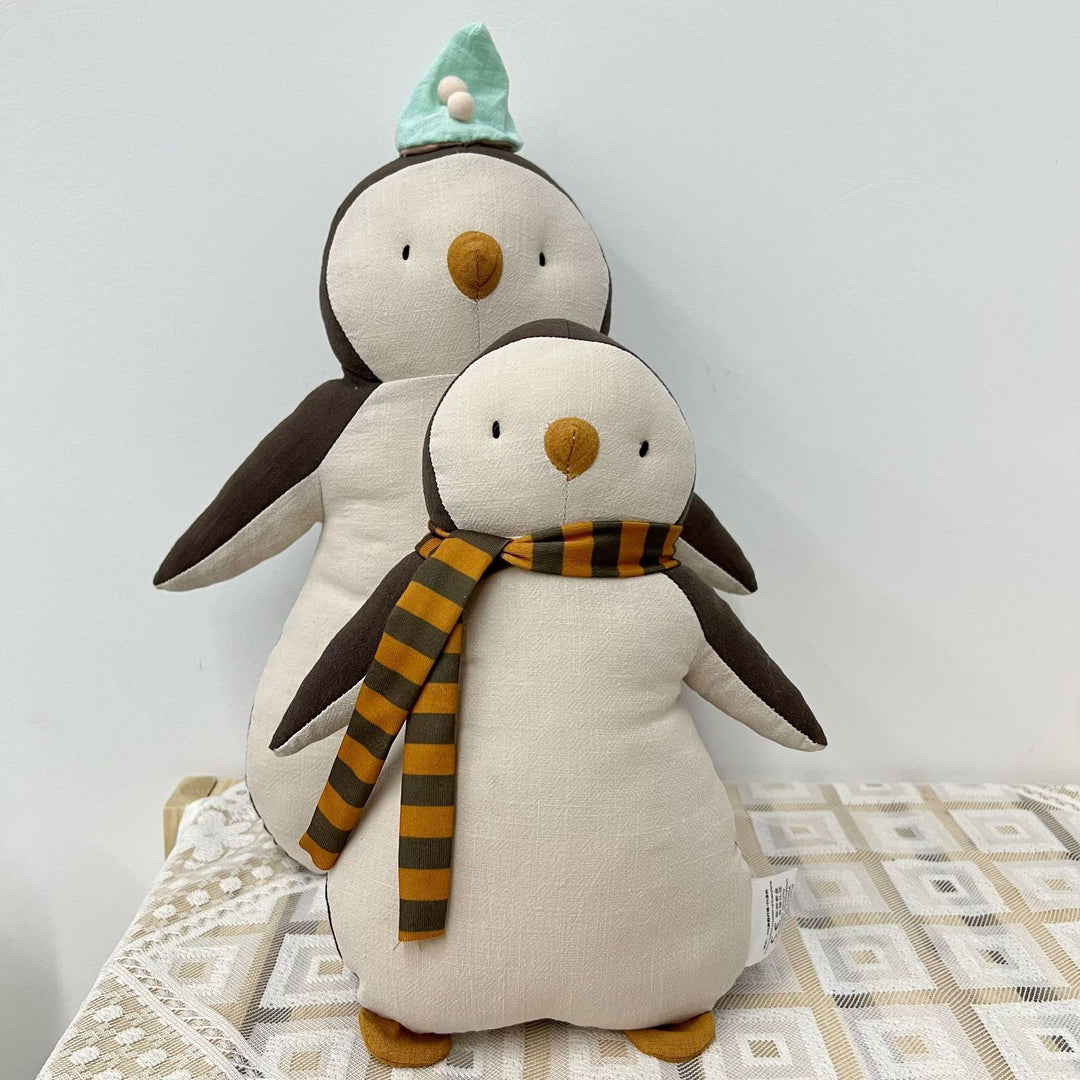 Handcrafted Organic Cotton Bunny Doll with Linen Jacket and Plaid Shorts