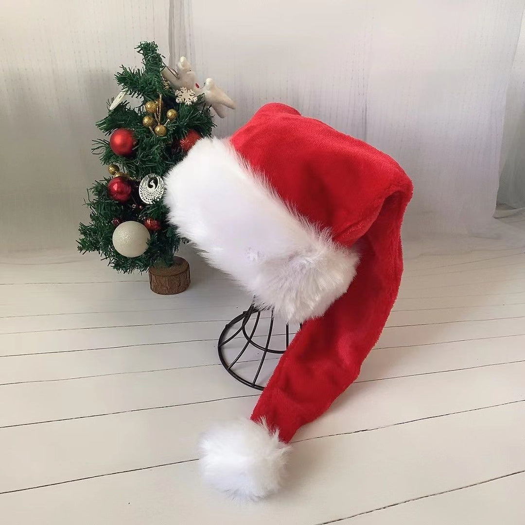 Christmas hat made of plush with luxurious faux fur