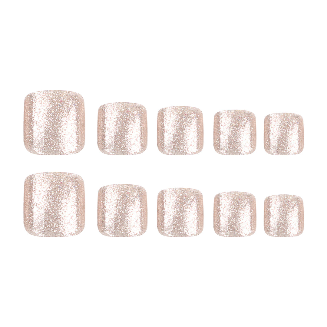 Glamorous toenail art with sparkling glitter accents Kalsten