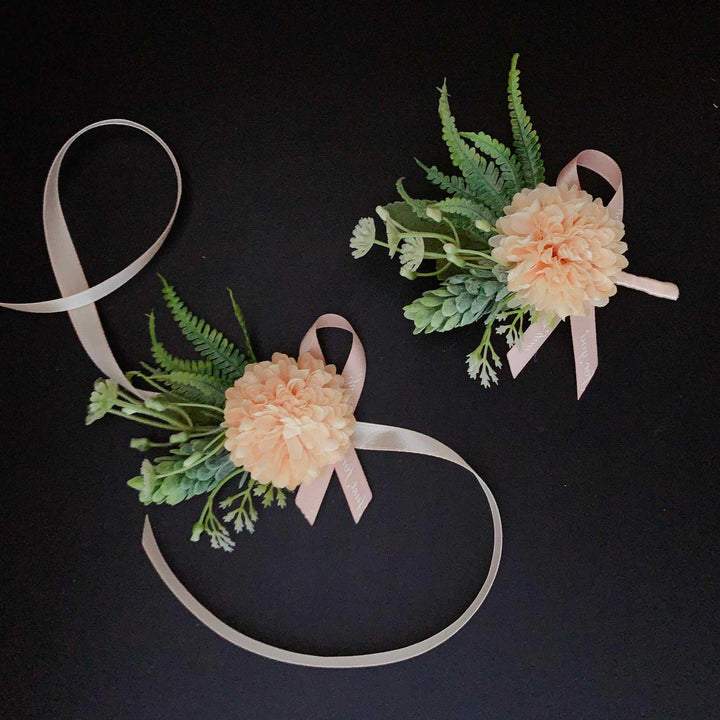 Faux Floral Corsage with Ribbon