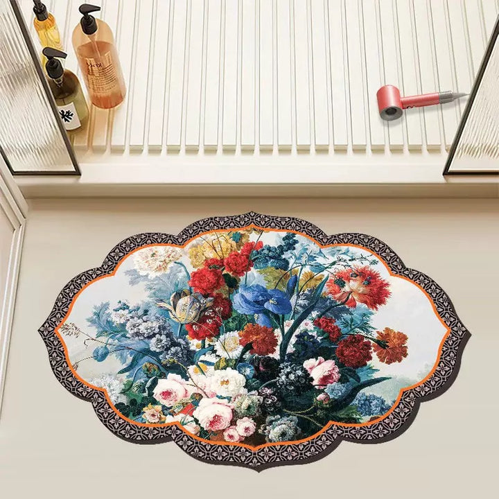 Floral-Themed Area Mat Kalsten