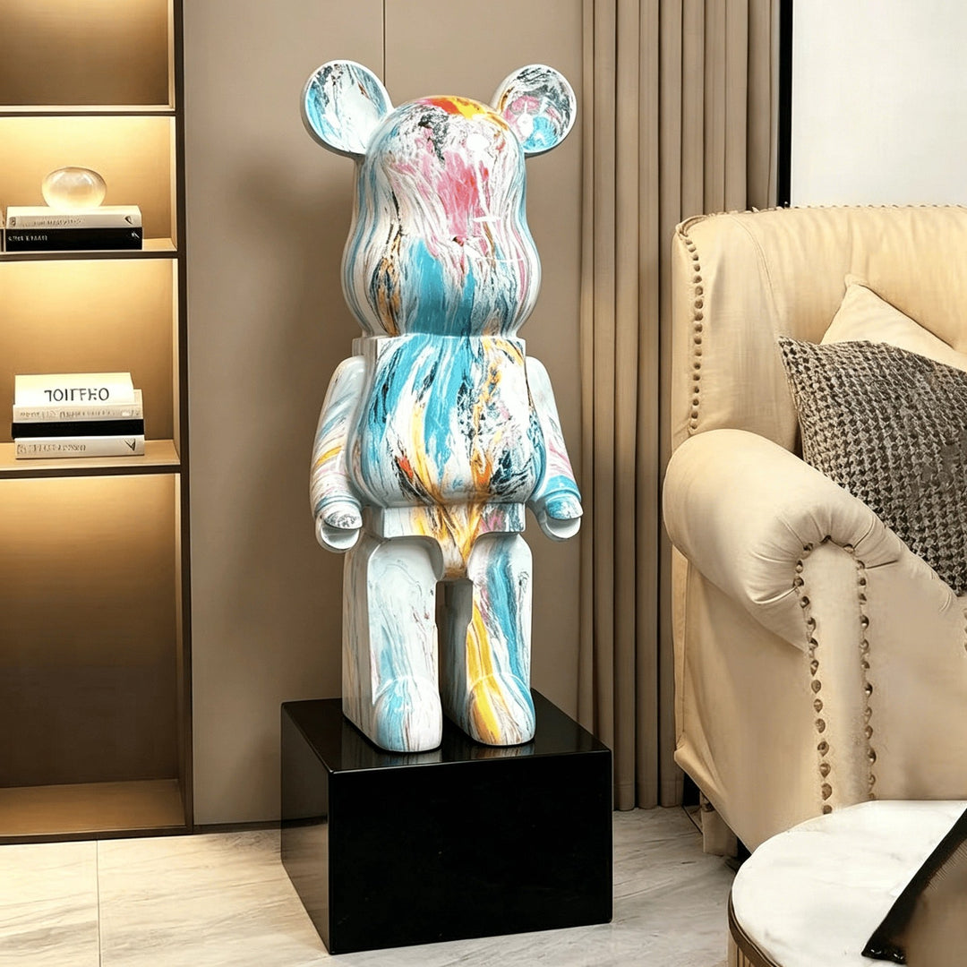 Artistic Bear Figurine for Indoor Home Display