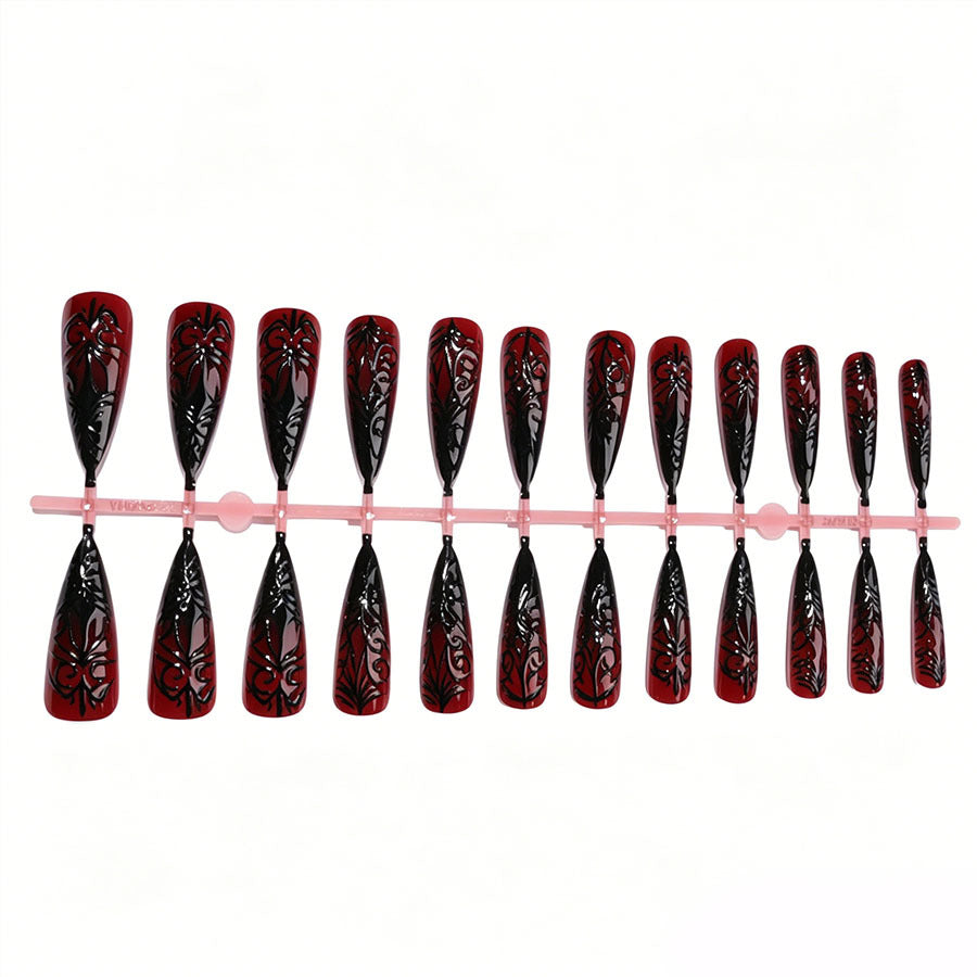 Gothic Stiletto Press-On Nail Art Kalsten