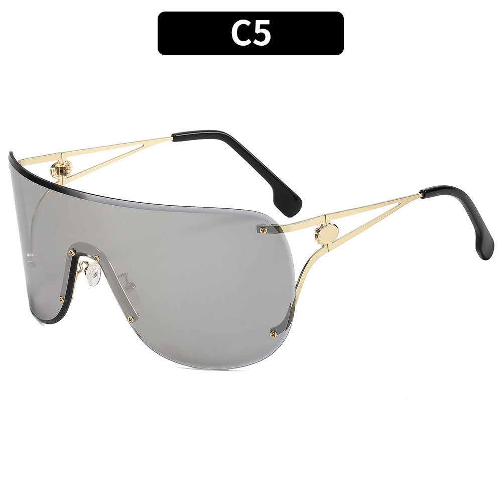 Oversized Futuristic Shield Sunglasses