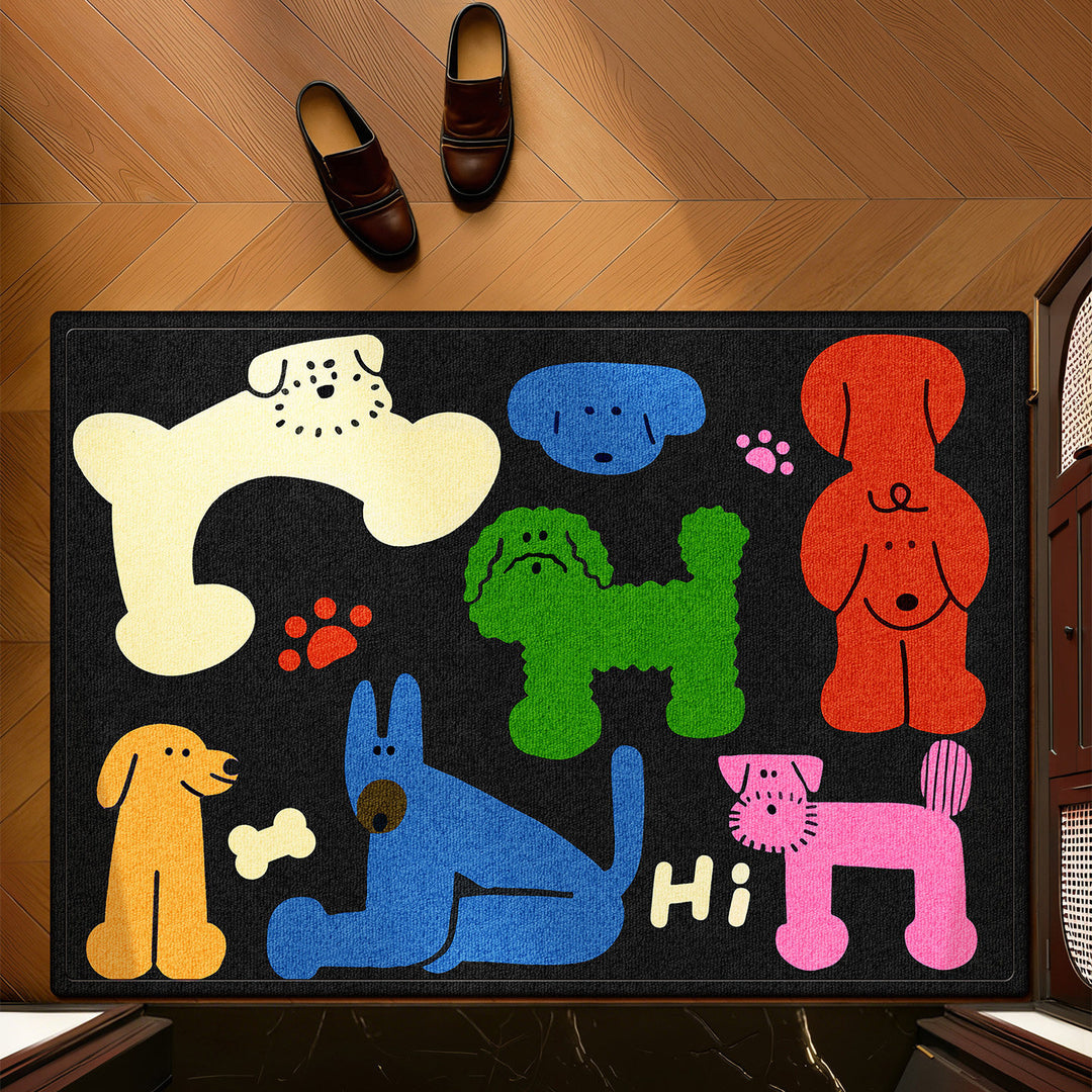 Whimsical Pet-Themed Entrance Mat