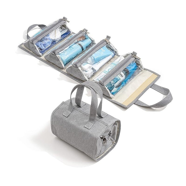 Practical cosmetic organizer bag with transparent compartments Kalsten