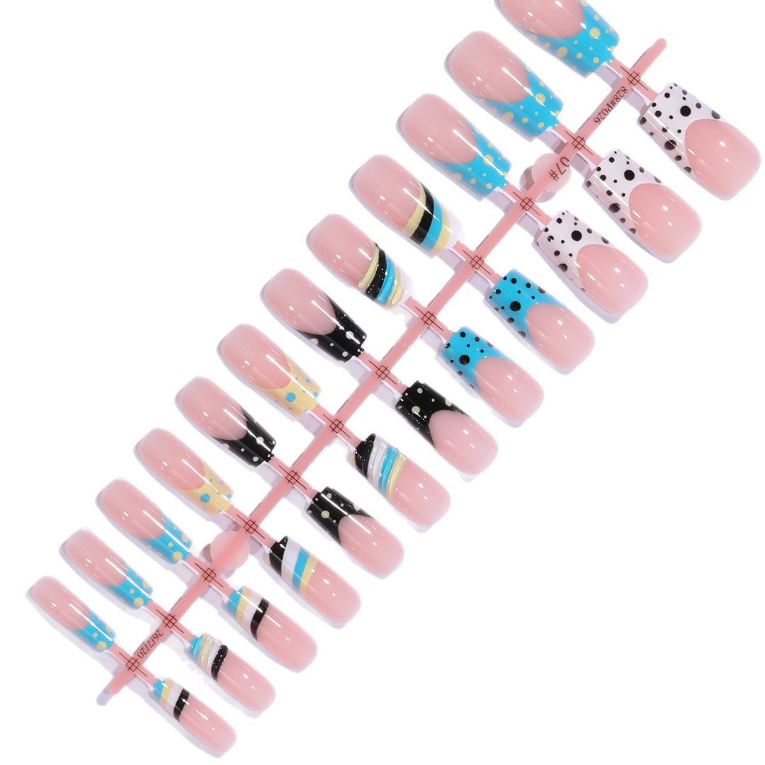 Artistic French Tip Nail Extensions Kalsten