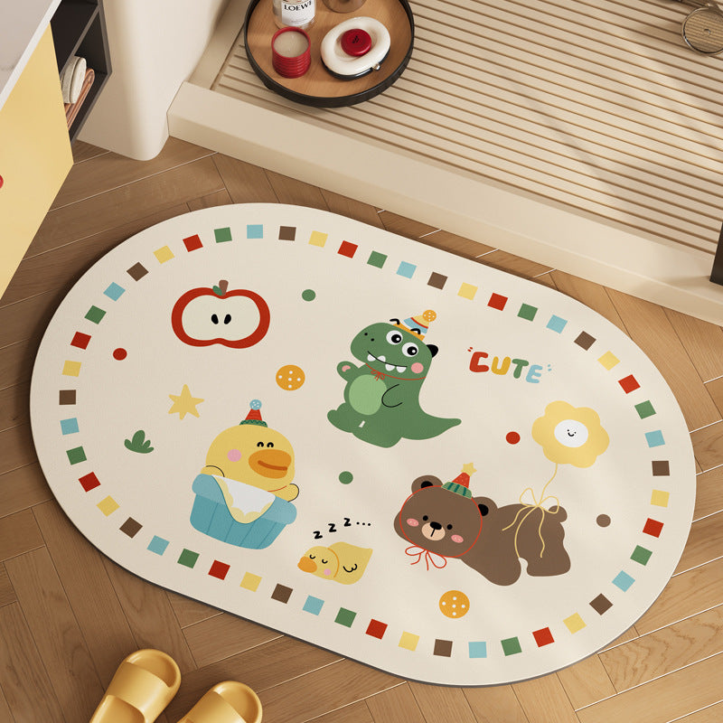 Playful Cartoon Animal Area Mat Kalsten