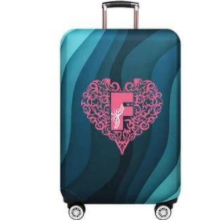 Women's Hard Shell Suitcase with Playful Heart Design Kalsten