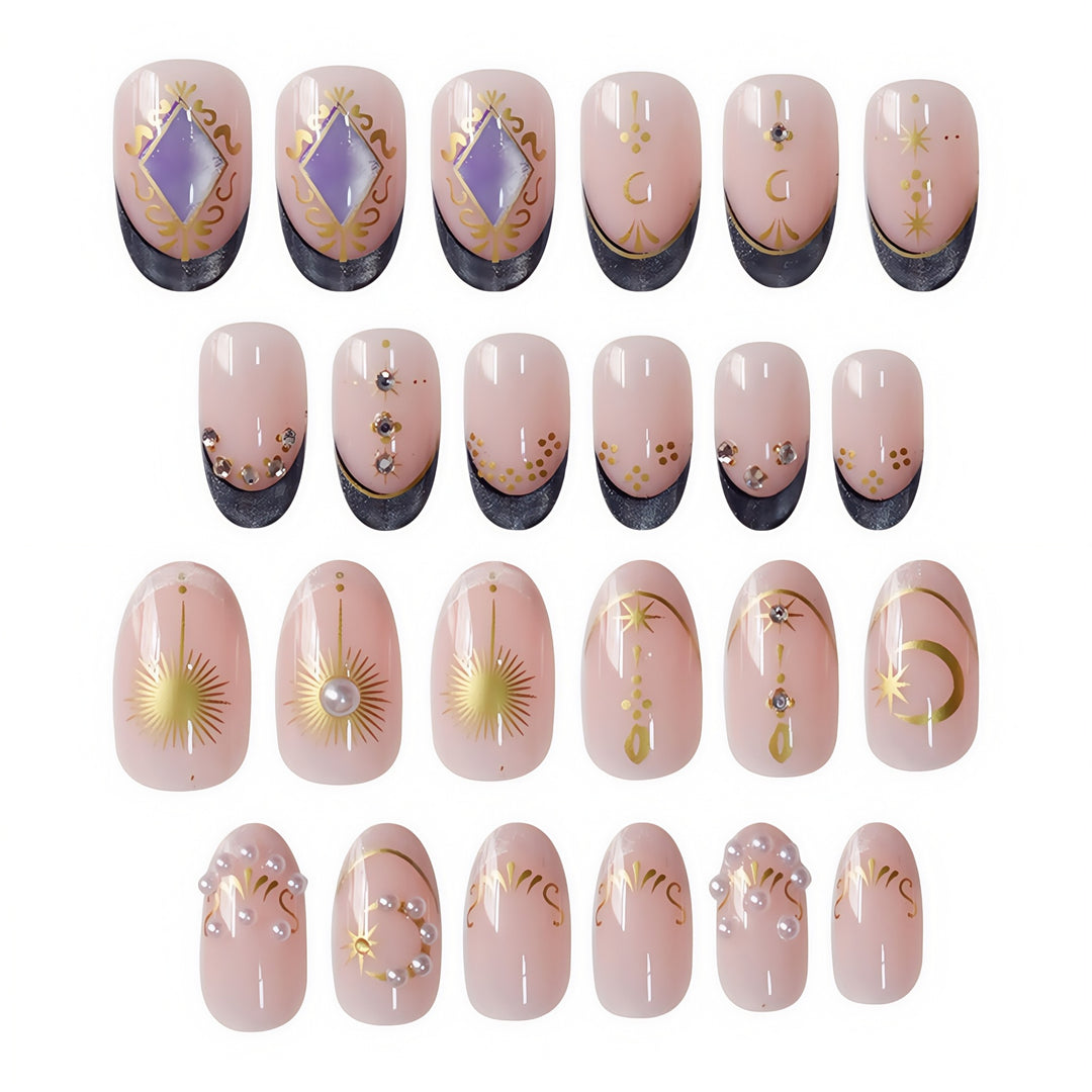 Celestial-Inspired Decorative Nail Art Kalsten